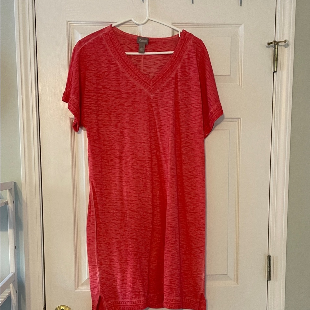 Chico's Vibrant Red V-Neck Top